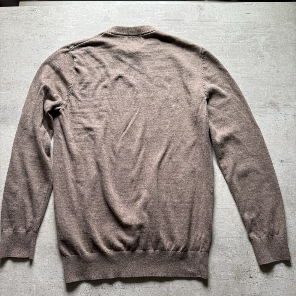 H&M Pullover Lightweight Classic Sweater Men's Size Small Brown 100% Cotton - Picture 2 of 7